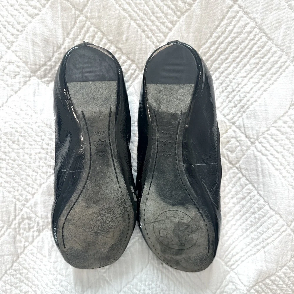 Tory Burch Woman's Ballerina Flats | Caroline Elastic Trim | Black  |Size 7.5 - Picture 3 of 3